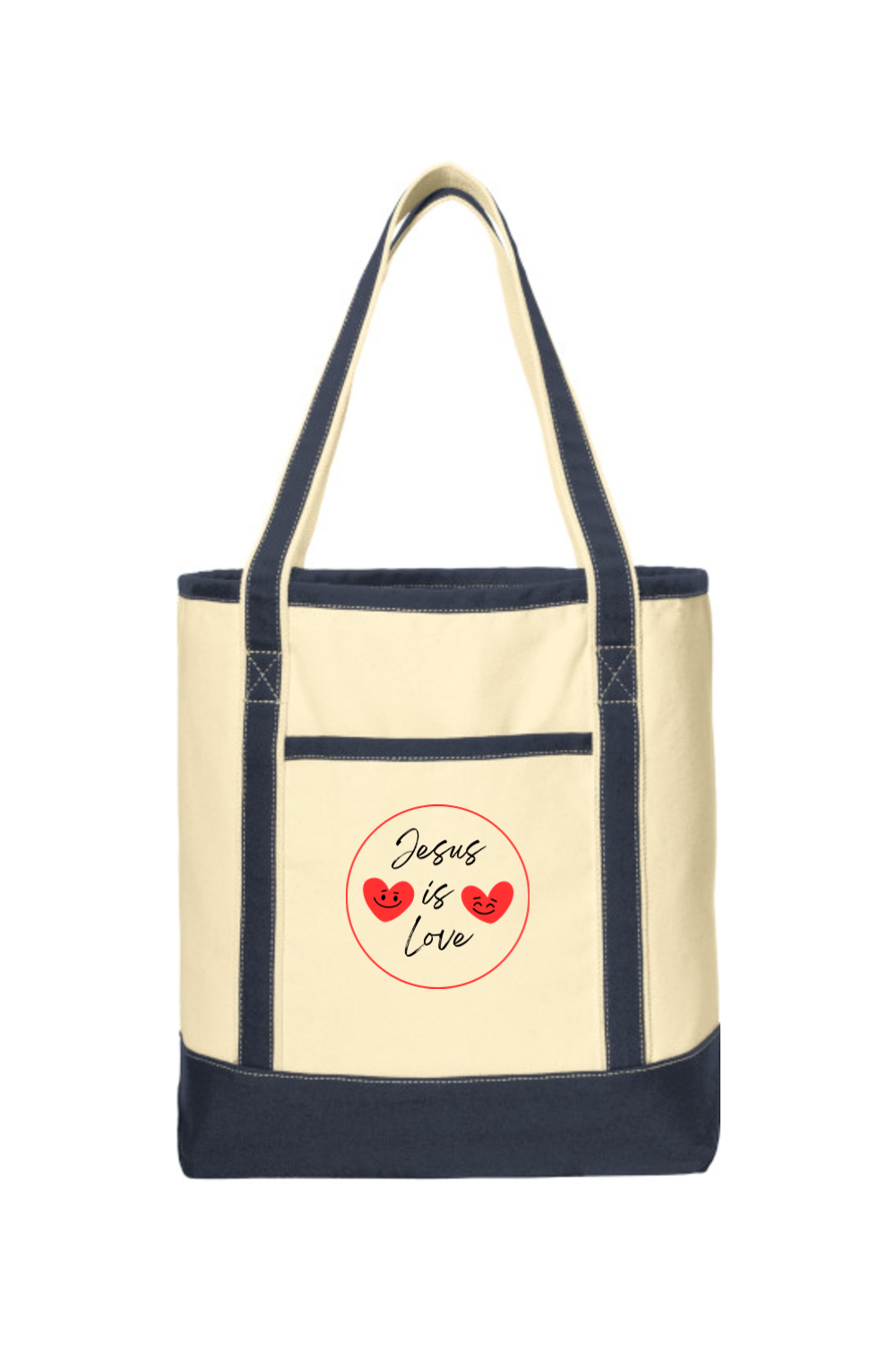Large Cotton Canvas Boat Tote