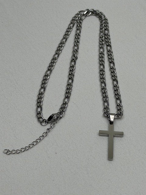Cross Necklace with Cuban Chain